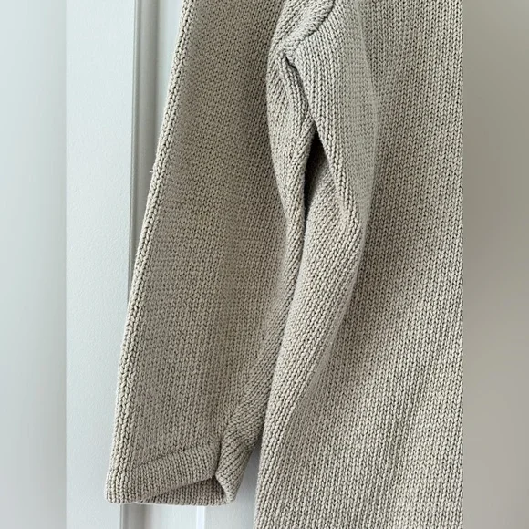 Lauren Ralph Lauren 100% Cotton Knit Boatneck Sweater Light Olive Tan | Large - Picture 5 of 9